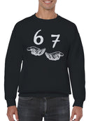 Hands Offering Numbers 6 and 7 Men's Sweatshirt