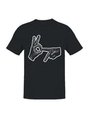 Hand Sign OK Point Gesture Men's T-shirt