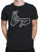 Hand Sign OK Point Gesture Men's T-shirt