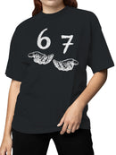 Hands Offering Numbers 6 and 7 Women's T-shirt