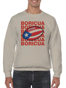 Boricua Football Pride Graphic Men's Sweatshirt