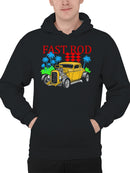 Fast Rod Vintage Car Graphic Men's Hoodie