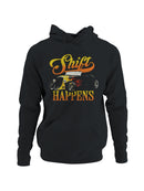 Shift Happens Hot Rod Design Men's Hoodie