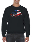 Patriotic American Hot Rod Design Men's Sweatshirt