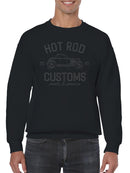 Vintage Hot Rod Customs Logo 1977 Men's Sweatshirt