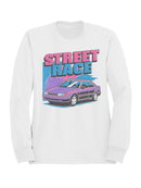 Vibrant Street Race Car Design Men's Sweatshirt