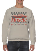 Muscle Power Auto Racing Design Men's Sweatshirt