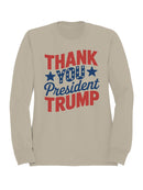 Thank You President Trump Graphic Men's Sweatshirt