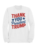 Thank You President Trump Graphic Men's Sweatshirt