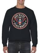 God Bless the Peacemaker Emblem Men's Sweatshirt