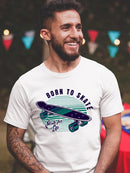 Born To Skate Wave T-shirt -SmartPrintsInk Designs