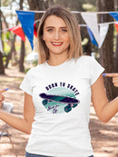 Born To Skate Wave T-shirt -SmartPrintsInk Designs