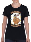 Grateful For Good Food T-shirt -SmartPrintsInk Designs