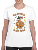 Grateful For Good Food T-shirt -SmartPrintsInk Designs