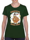 Grateful For Good Food T-shirt -SmartPrintsInk Designs