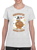 Grateful For Good Food T-shirt -SmartPrintsInk Designs