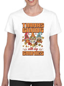 Thanksgiving With My Gnomies T-shirt -SmartPrintsInk Designs