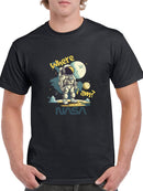 Nasa Where I Am? Astronaut T-shirt -SmartPrintsInk Designs