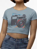 Vintage Camera Graphic Tee Crop Tee Women's