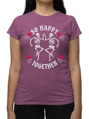 Happy Skeletons Graphic Shirt T-shirt Color Women's