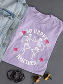 Happy Skeletons Graphic Shirt T-shirt Color Women's