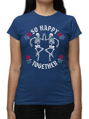 Happy Skeletons Graphic Shirt T-shirt Color Women's