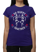 Happy Skeletons Graphic Shirt T-shirt Color Women's