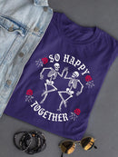 Happy Skeletons Graphic Shirt T-shirt Color Women's