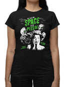 Space Pizza Invasion Graphic Tee T-shirt Women's
