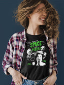 Space Pizza Invasion Graphic Tee T-shirt Women's