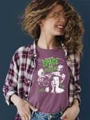 Space Pizza Invasion Graphic Tee T-shirt Color Women's