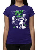 Space Pizza Invasion Graphic Tee T-shirt Color Women's
