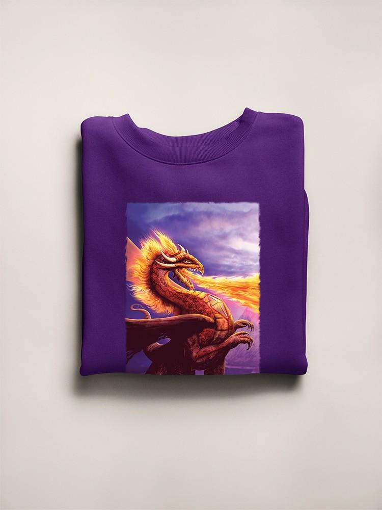 Dragon Throwing Fire Sweatshirt -Anthony Chirstou Designs