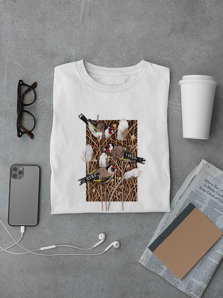 Goldfinch Cuties T-shirt -Girija Kulkarni Designs