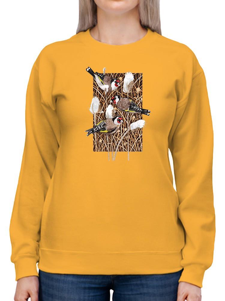 Goldfinch Cuties Sweatshirt -Girija Kulkarni Designs