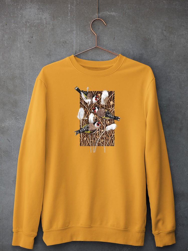 Goldfinch Cuties Sweatshirt -Girija Kulkarni Designs