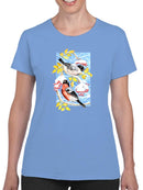Bullfinch In Snow Ii T-shirt -Girija Kulkarni Designs