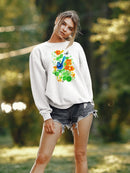 Bright Blue. Sweatshirt -Girija Kulkarni Designs