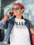 Nana Of Custom Names T-shirt -Custom Designs