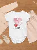 Hearts Custom Name Bodysuit -Custom Designs