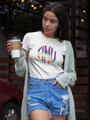 Tie Dye Custom Initials Shaped T-shirt -Custom Designs