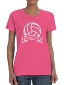Volleybal Custom Text Shaped T-shirt -Custom Designs