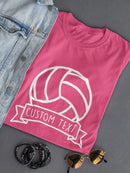 Volleybal Custom Text Shaped T-shirt -Custom Designs