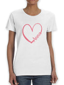 Custom Name Heart Shaped T-shirt -Custom Designs