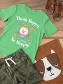 Think Happy, Children Design Tee Toddler's -Electural Designs