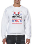 Have Ameri-Christmas Usa Pixeled Men's Sweatshirt
