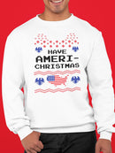Have Ameri-Christmas Usa Pixeled Men's Sweatshirt