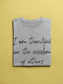 Thankful For Others' Wisdom Women's T-Shirt