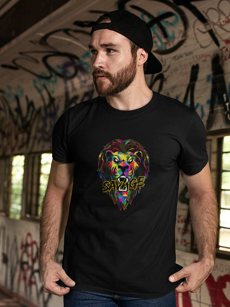 Savage Colorful Lion Men's T-shirt