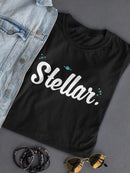 Stellar Text With Stars Women's T-shirt